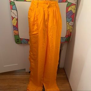 Vintage 90’s Jesse Alan Neon Orange Silk Pants
